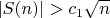 $|S(n)|>c_1\sqrt n$