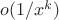 $o(1/x^k)$
