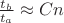$\frac {t_b} {t_a} \approx Cn$