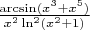 $\frac{\arcsin(x^3+x^5)}{x^2 \ln^2(x^2+1)}$