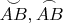 $\overset \smile{AB}, \overset \frown{AB}$