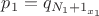 $p_1 = q_{{{N_1} + 1}_{x_1}}$