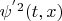 $\psi^{'2}(t,x)$