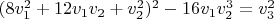 $(8 v_1^2+12 v_1 v_2+v_2^2)^2-16 v_1 v_2^3=v_3^2$