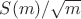 $S(m)/\sqrt m$