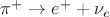 $\pi^+\to e^++\nu_e \,$