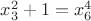 $x_3^2+1=x_6^4$
