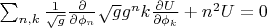 $\sum_{n,k}\frac{1}{\sqrt{g}}\frac {\partial }{\partial \phi_n}\sqrt{g}g^nk \frac{\partial U}{\partial \phi_k}+n^2 U=0$