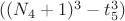 $( (N_4+1)^3-t_5^3 )$