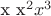 x x^2 x^3