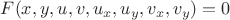 $F(x,y,u,v,u_x,u_y,v_x,v_y)=0$