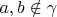 $a,b \notin \gamma$
