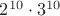 $2^{10}\cdot 3^{10}$