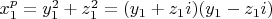 $x_1^p=y_1^2+z_1^2=(y_1+z_1i)(y_1-z_1i)$