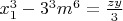 $x_1^3-3^3m^6=\frac{zy}{3}$