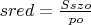 $sred=\frac{Sszo}{po}$