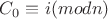 $ C_0\equiv i (mod n) $