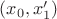 $(x_0, x'_1)$