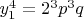 $\[y_1^4  = 2^3 p^3 q\]$