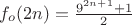 $f_o(2n)=\frac{9^{2n+1}+1}2$