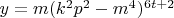 $y=m(k^2p^2-m^4)^{6t+2}$