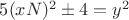 $5(xN)^2 \pm 4 = y^2$