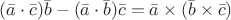 $(\bar{a}\cdot\bar{c})\bar{b} - (\bar{a}\cdot\bar{b})\bar{c}=\bar{a}\times(\bar{b}\times\bar{c})$