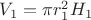 $V_1 = \pi r_1^2 H_1$