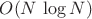 $O(N\, \log N)$