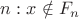 $\exist n: x\notin F_n$