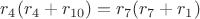 $r_4(r_4+r_{10})=r_7(r_7+r_1)$