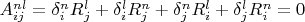 $A^{nl}_{ij} = \delta^n_i R^l_j + \delta^l_i R^n_j + \delta^n_j R^l_i + \delta^l_j R^n_i = 0$