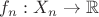 $f_n:X_n\to\mathbb{R}$