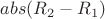 $abs(R_2-R_1)$