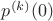 $p^{(k)}(0)$