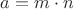 $ a = m\cdot n $