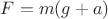 $F=m(g+a)$