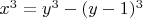 $x^3 = y^3 - (y-1)^3$