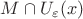 $M\cap U_\varepsilon(x)$