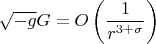 $$\sqrt{-g}G=O\left(\frac{1}{r^{3+\sigma}}\right)$$