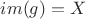 $im(g)=X$