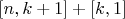 $[n,k+1]+[k,1]$
