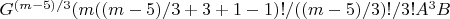 $G^{(m-5)/3}(m((m-5)/3+3+1-1)!/((m-5)/3)!/3!A^3B$