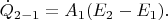 $\dot{Q}_{2-1} = A_1 (E_2 - E_1).$