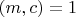 $(m,c)=1$