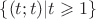 $\{(t;t)|t\geqslant 1\}$