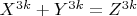 $X^{3k}+Y^{3k}=Z^{3k}$