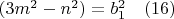 $(3m^2-n^2)=b_1^2\quad (16)$