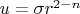 $u=\sigma r^{2-n}$