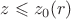 $z\leqslant z_0(r)$